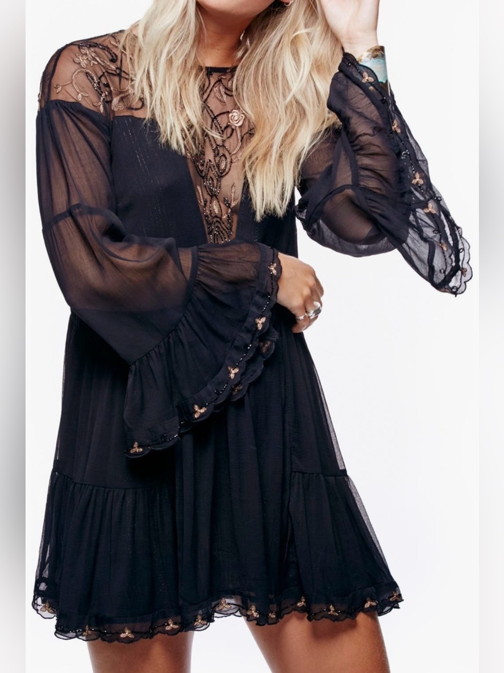 Free People Panama City Lace Mini Dress